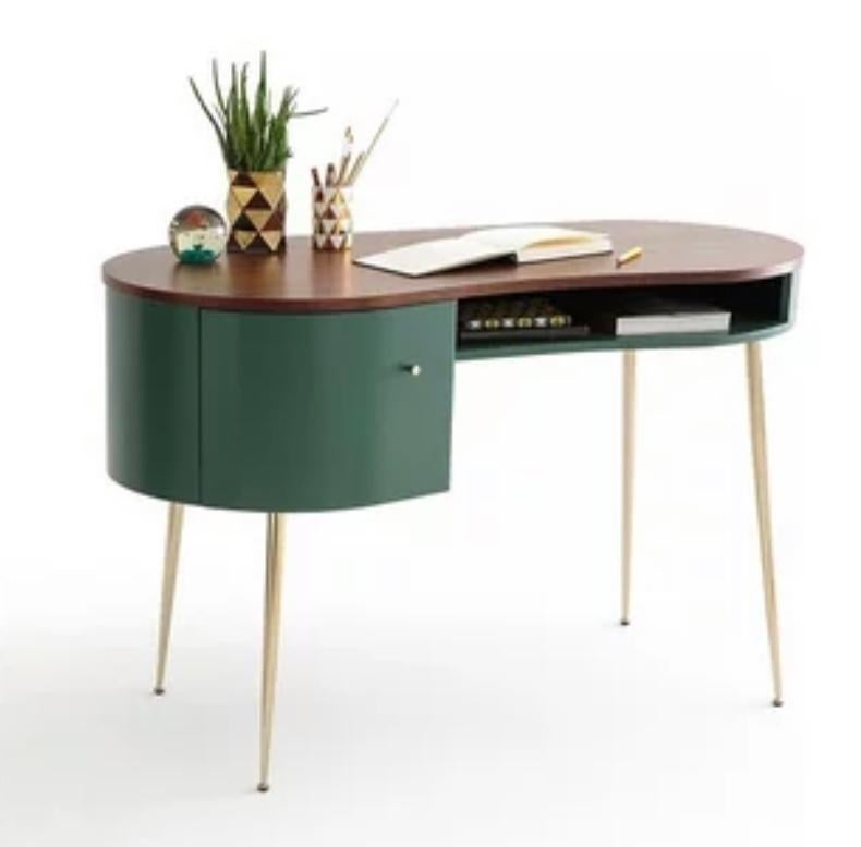 Mid-Century Modern Kidney Shaped Office Desk Computer Desk  3