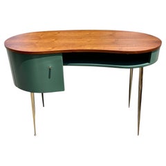 Mid-Century Modern Kidney Shaped Office Desk Computer Desk 