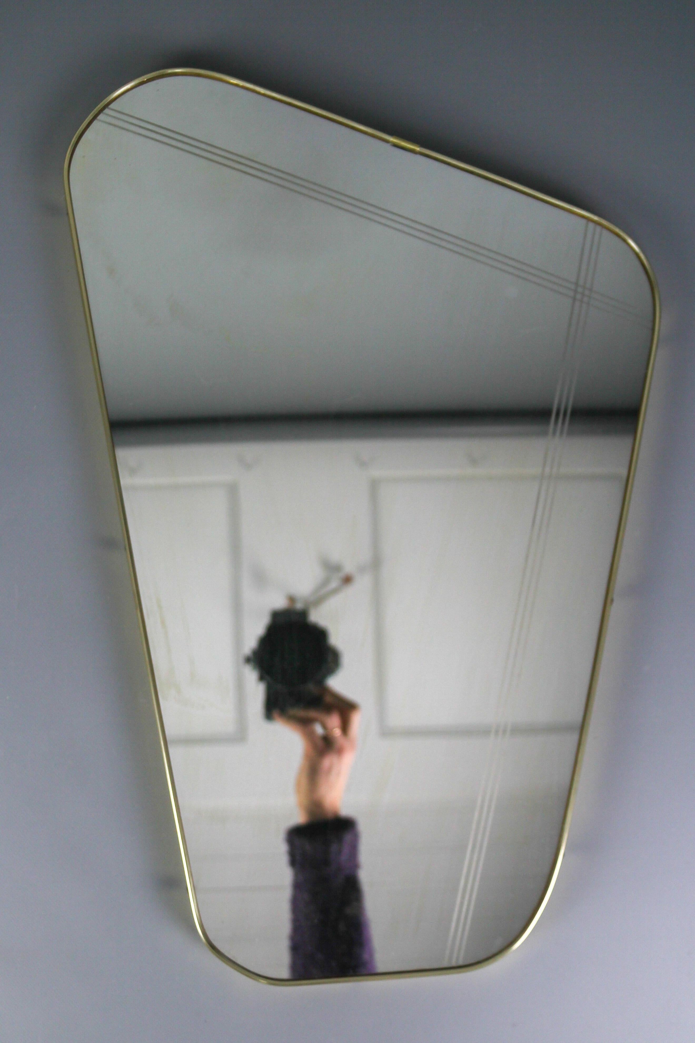 Mid-Century Modern Kidney-Shaped Wall Mirror, Germany, 1960s For Sale 14