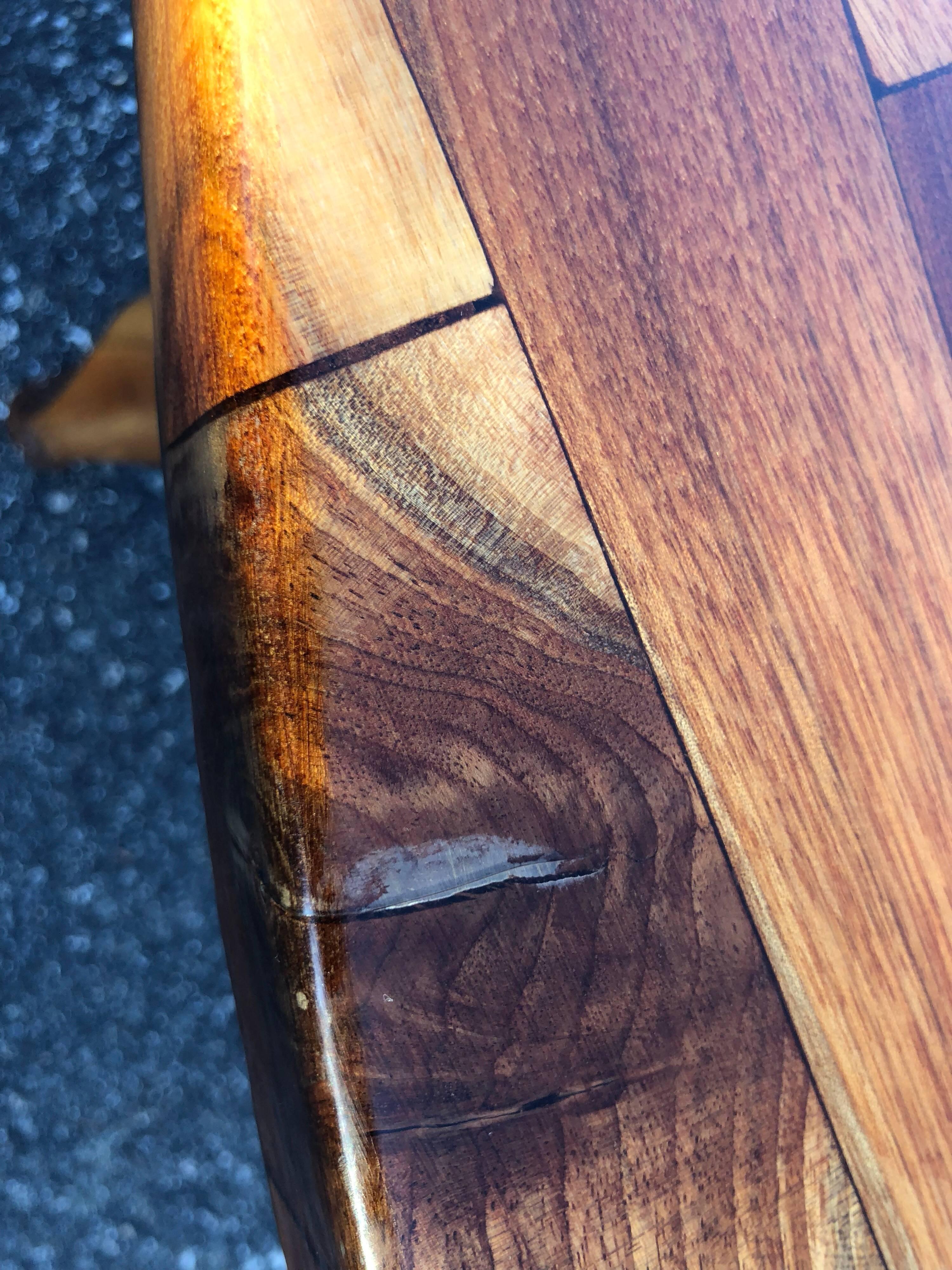 Table basse en bois en forme de rein, moderne du milieu du siècle dernier 2