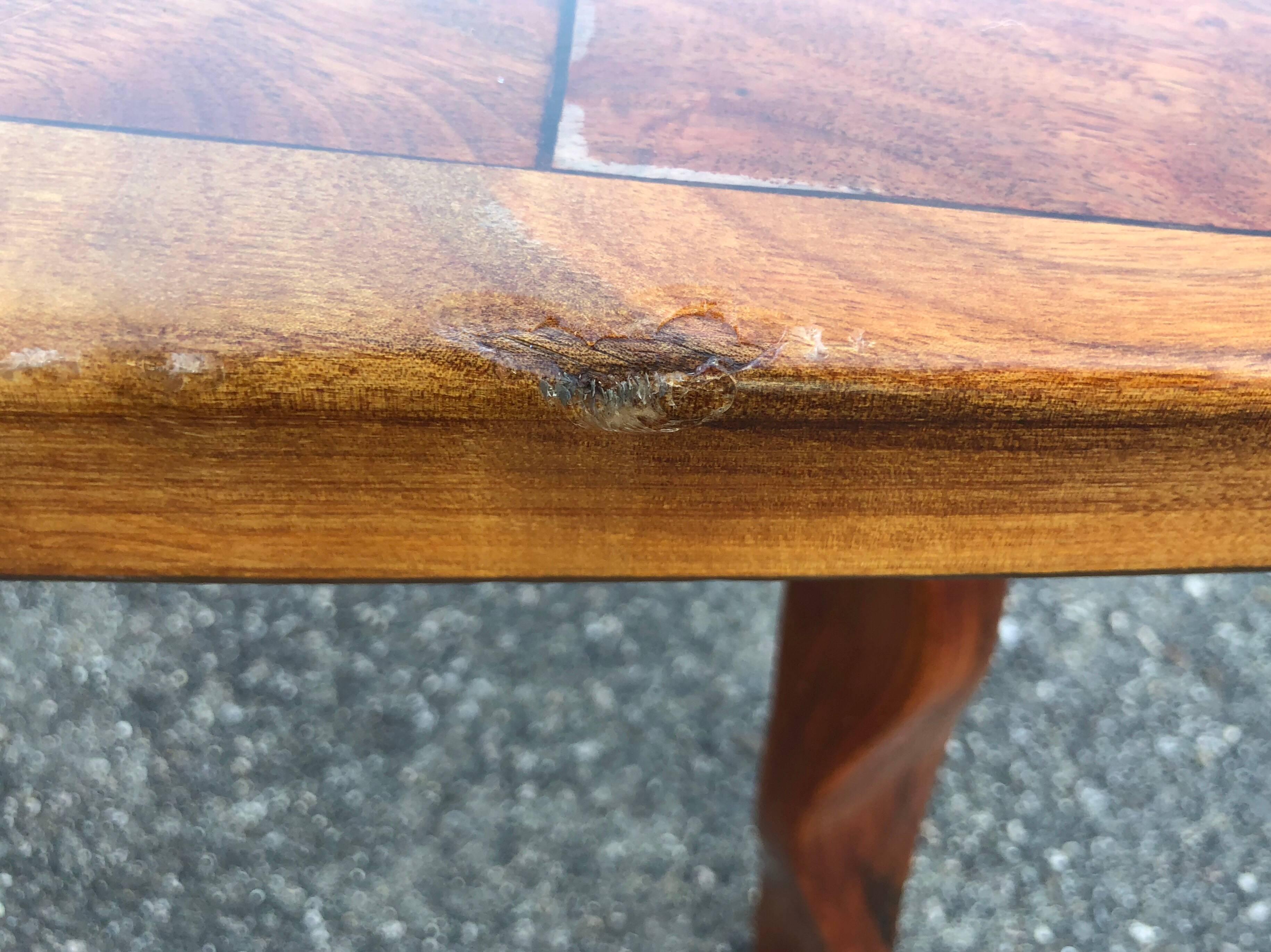 Table basse en bois en forme de rein, moderne du milieu du siècle dernier 1