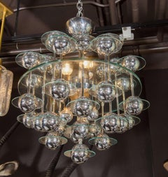 Mid-Century Modern Orbital Satellite Chandelier by Goffredo Reggiani, 1970s