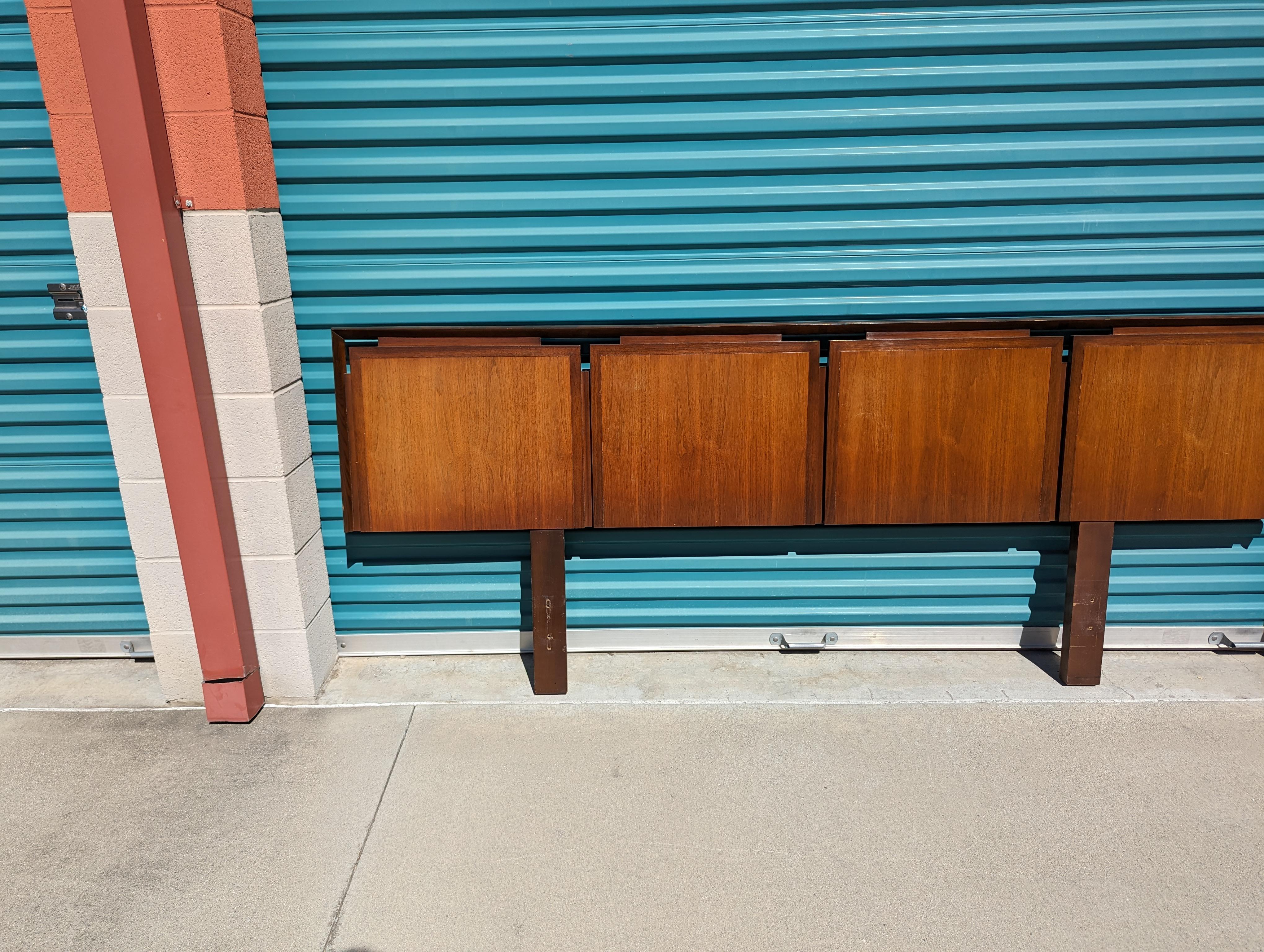 Mid Century Modern King Size Headboard by Helen and Hobey Baker, c1960s For Sale 1
