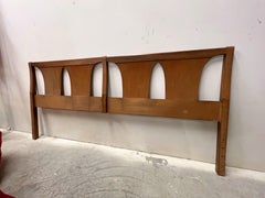 Mid-Century Modern King Size Walnut Headboard