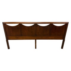 Mid-Century Modern King Size Walnut Headboard