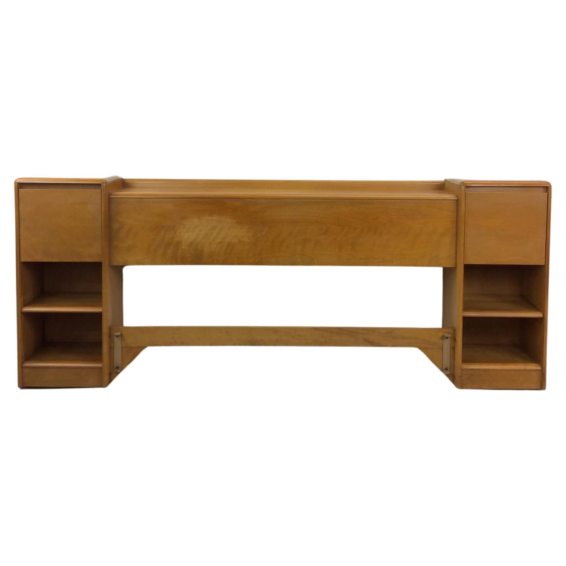 Mid Century Modern King Storage Headboard by Heywood Wakefield