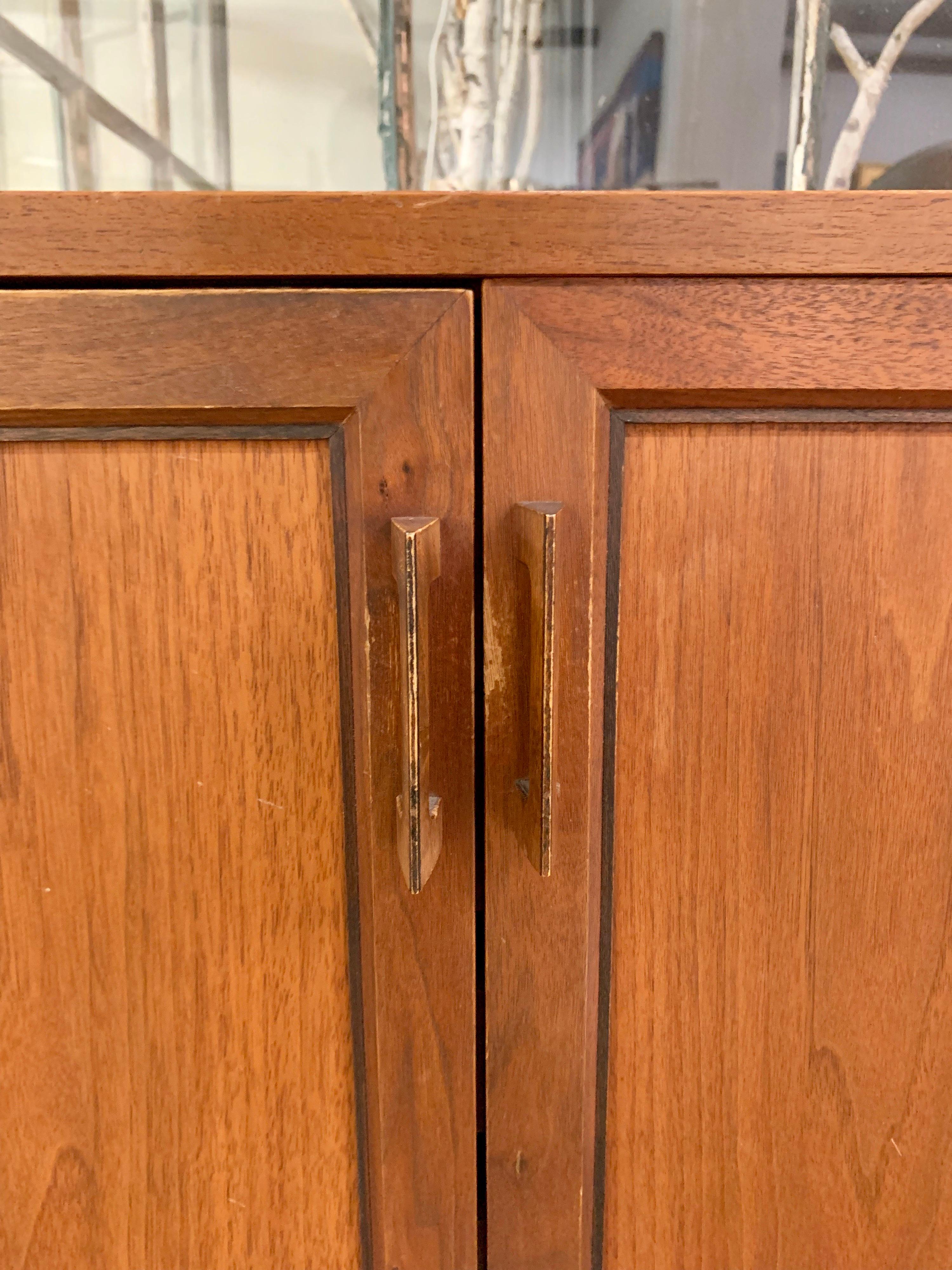 American Mid-Century Modern Kip Stewart Walnut Chest Cabinet Dresser Directional