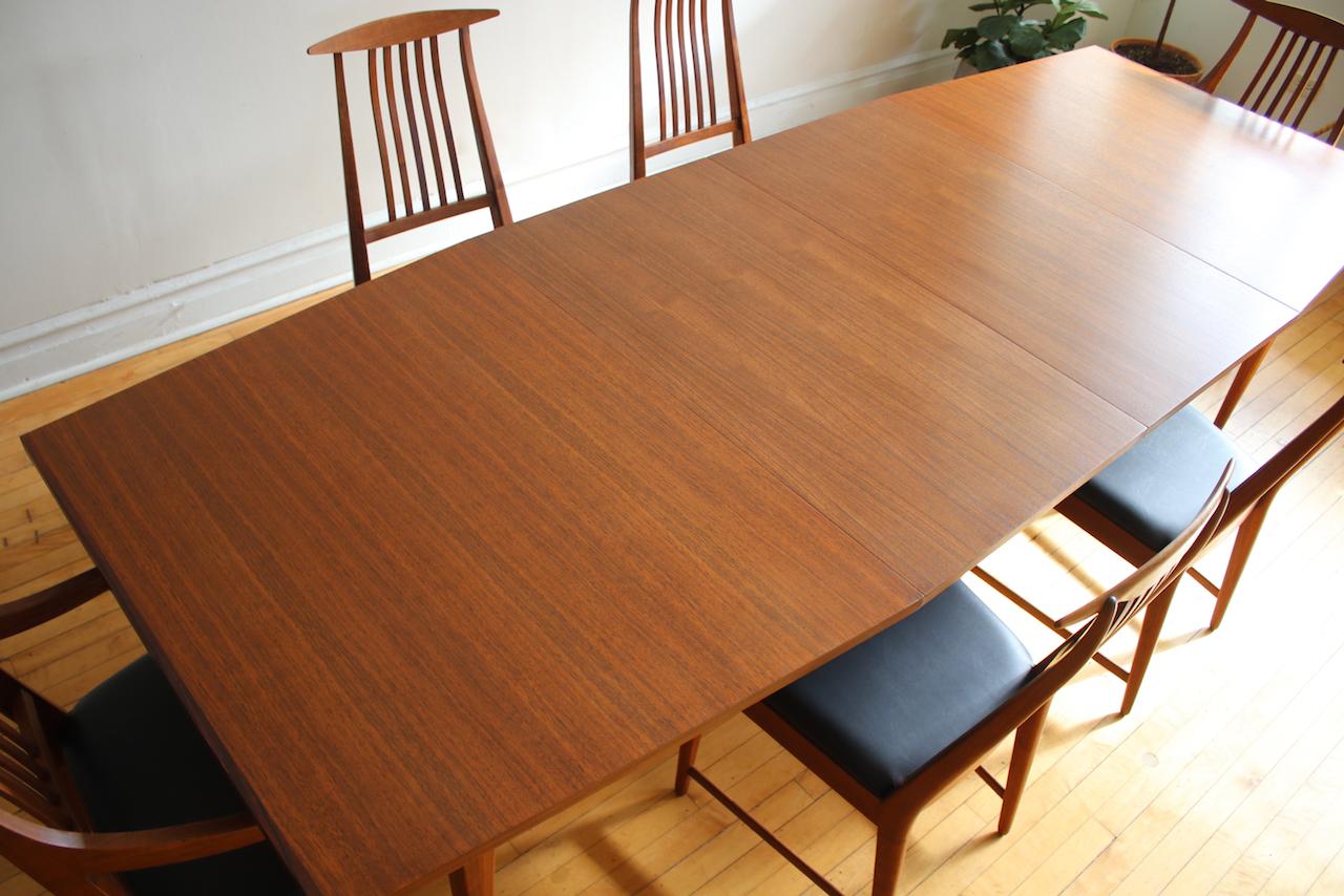 Mid-Century Modern Kipp Stewart for Calvin Walnut Dining Set 4