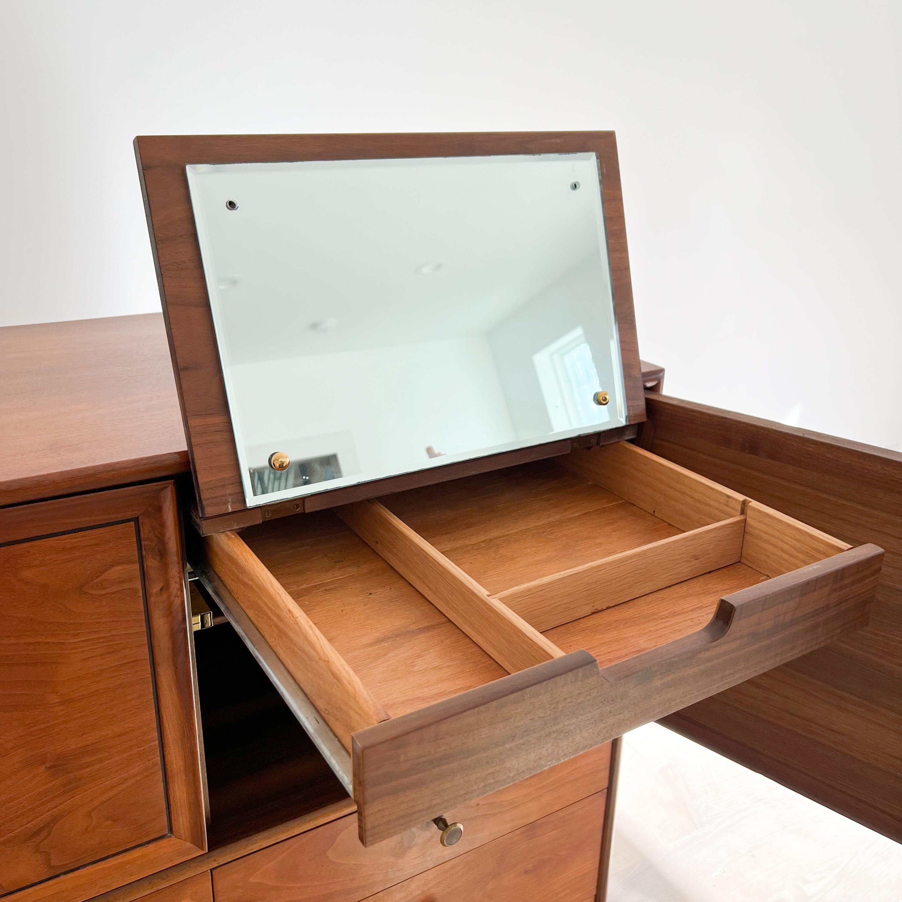 Mid-Century Modern Kipp Stewart for Drexel Declaration Chest with Vanity Mirror 12