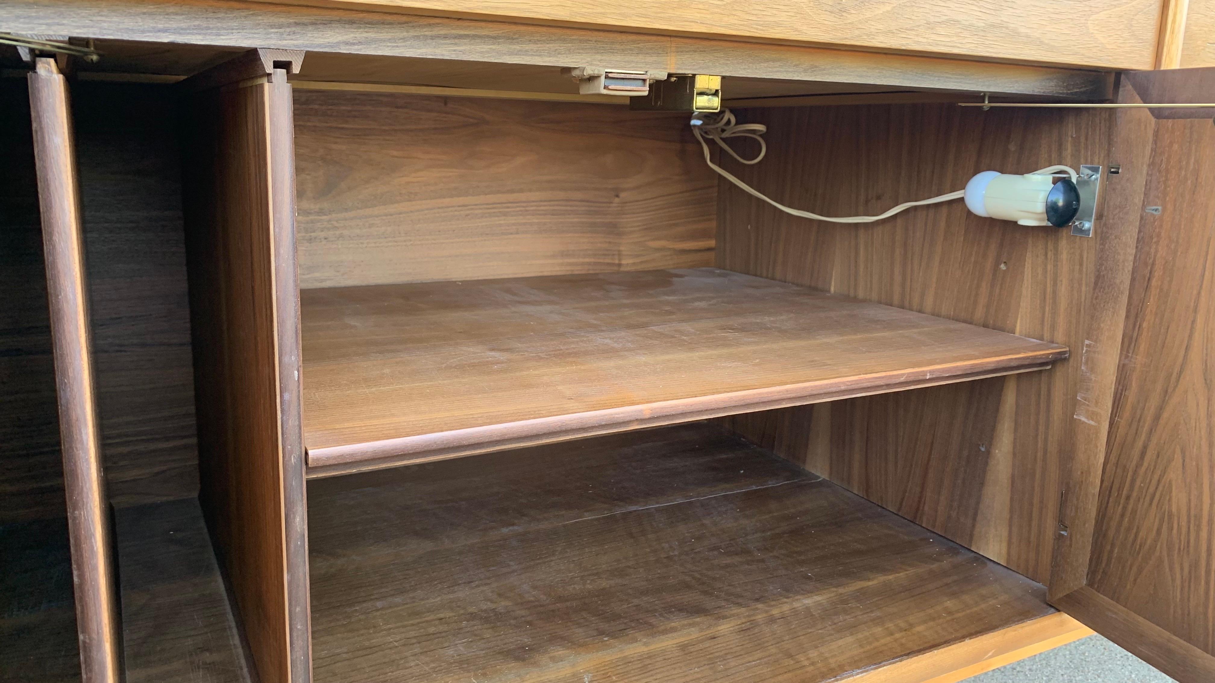 Walnut Mid Century Modern Kipp Stewart for Drexel Declaration Credenza For Sale
