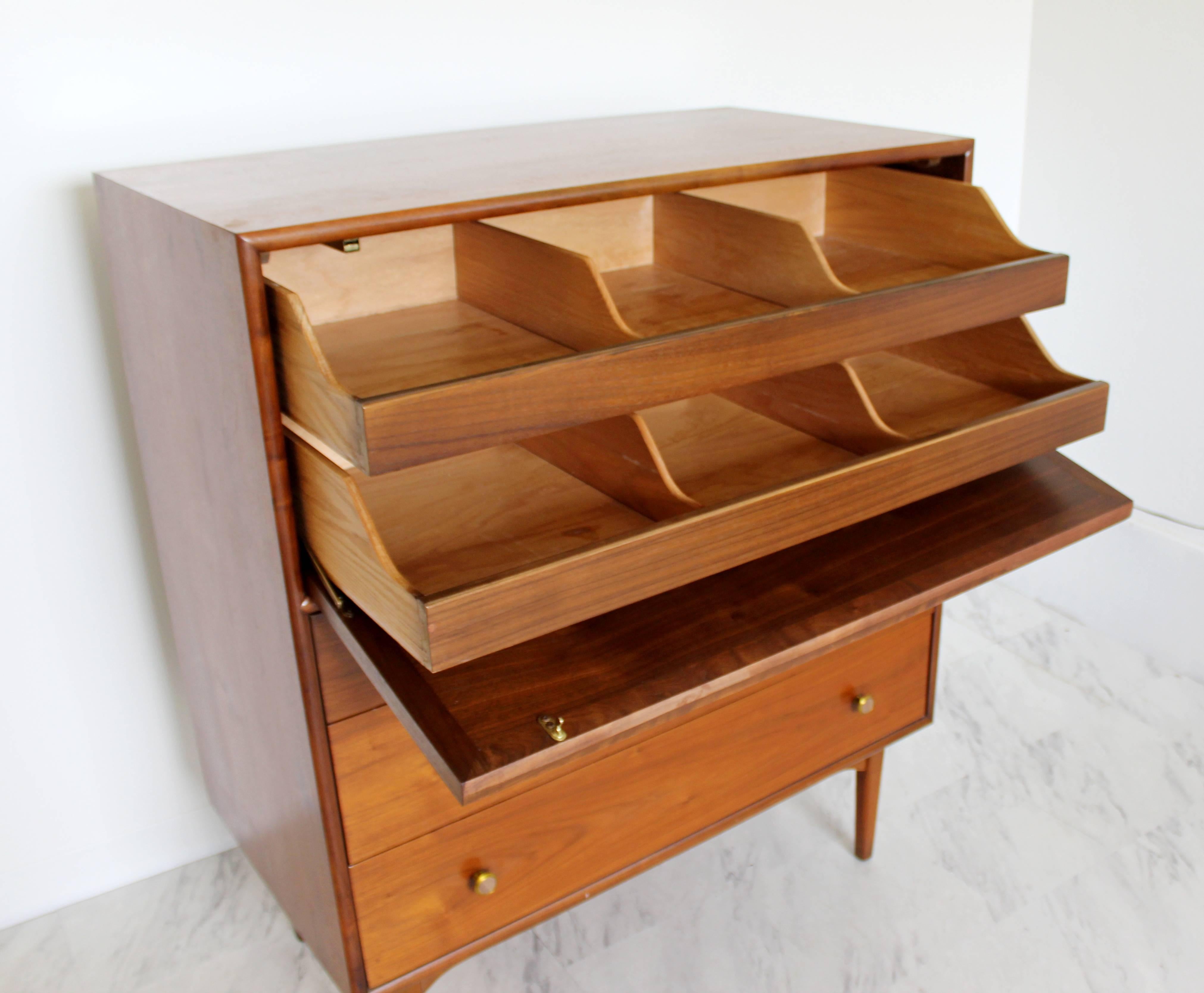 Mid-Century Modern Kipp Stewart for Drexel Declaration Walnut Highboy In Good Condition In Keego Harbor, MI