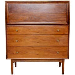 Mid-Century Modern Kipp Stewart for Drexel Declaration Walnut Highboy