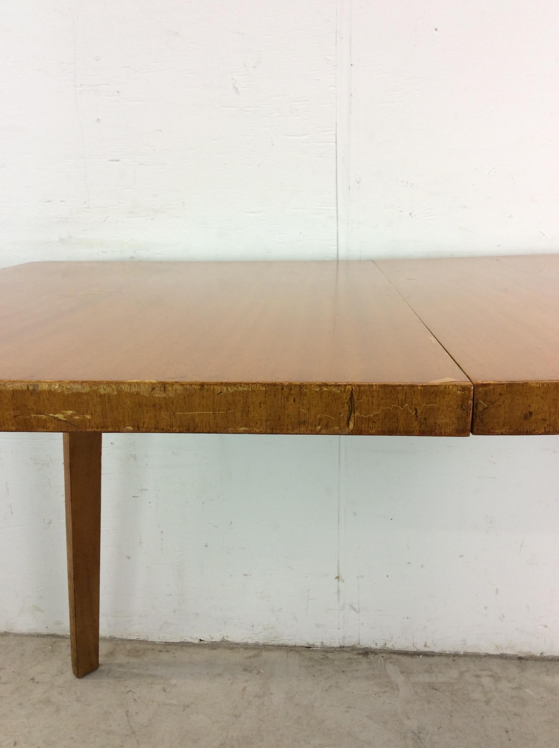 Placage Table de cuisine moderne du milieu du siècle avec pieds en bentwood et 1 abattant en vente