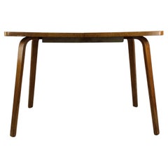 Table de cuisine moderne du milieu du siècle avec pieds en bentwood et 1 abattant