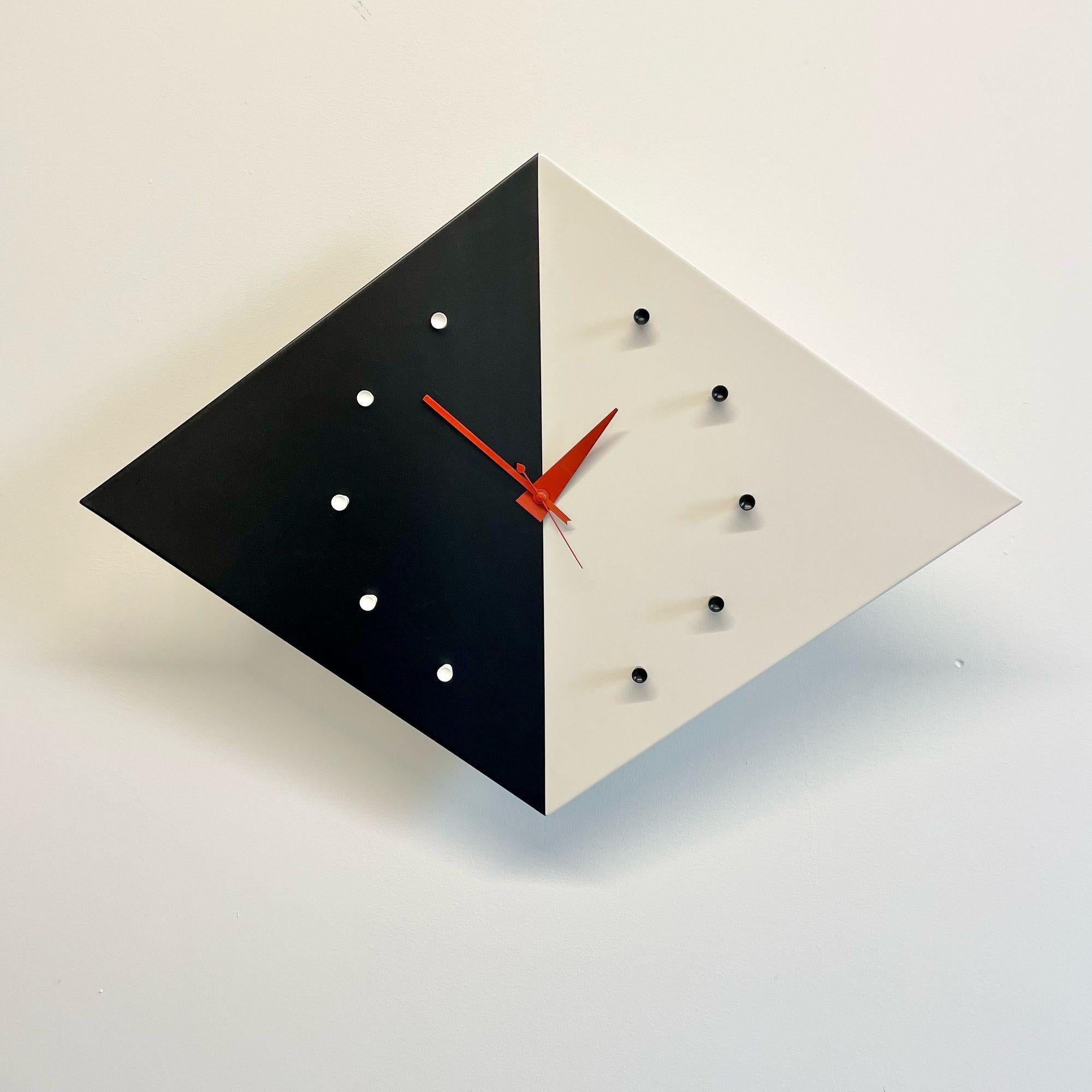 Mid-Century Modern kite wall clock by George Nelson, Howard Miller, Vitra Label
 
George Nelson (American, 1908-1986) Group of Table and Wall Clocks for Howard Miller, Vitra Design Museum, Poland/Germany, designed 1949-1954 Vitra Design Museum