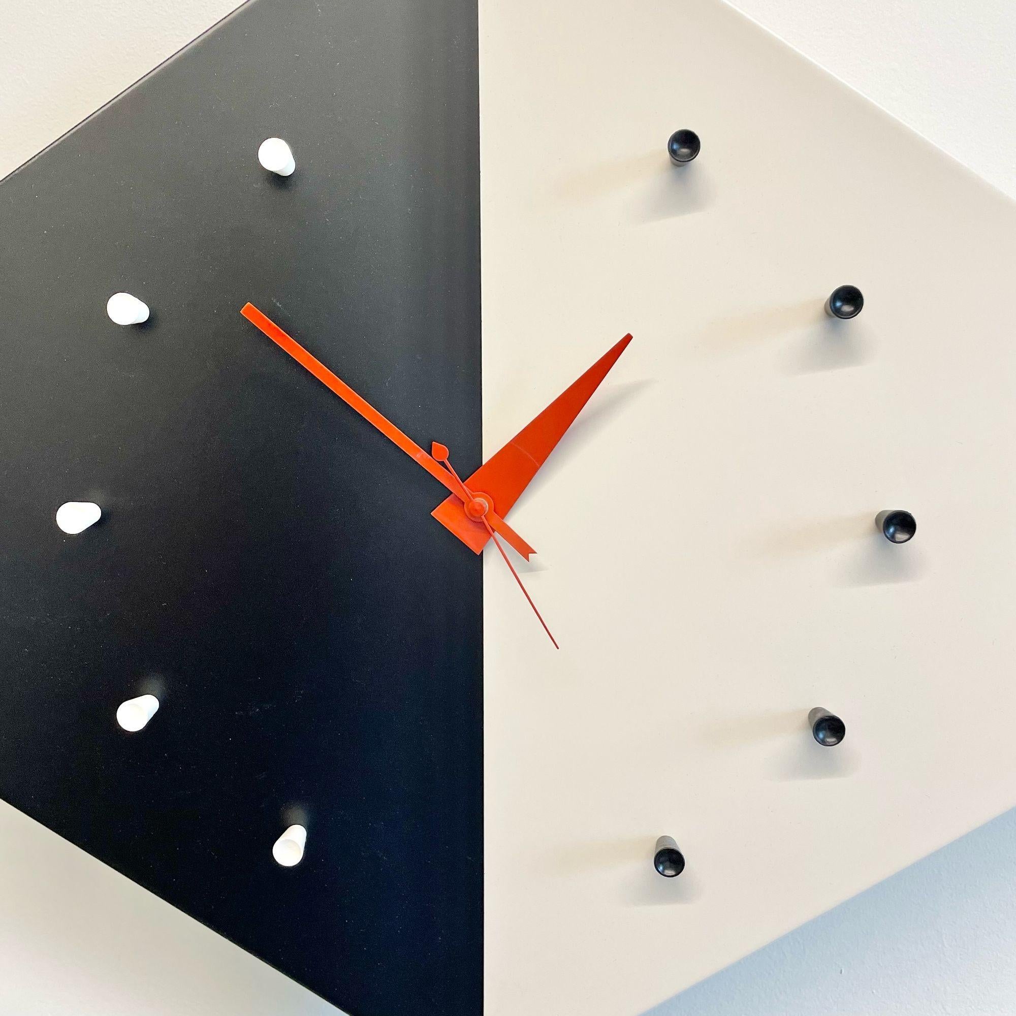 Mid-Century Modern Kite Wall Clock by George Nelson, Howard Miller, Vitra Label For Sale 2