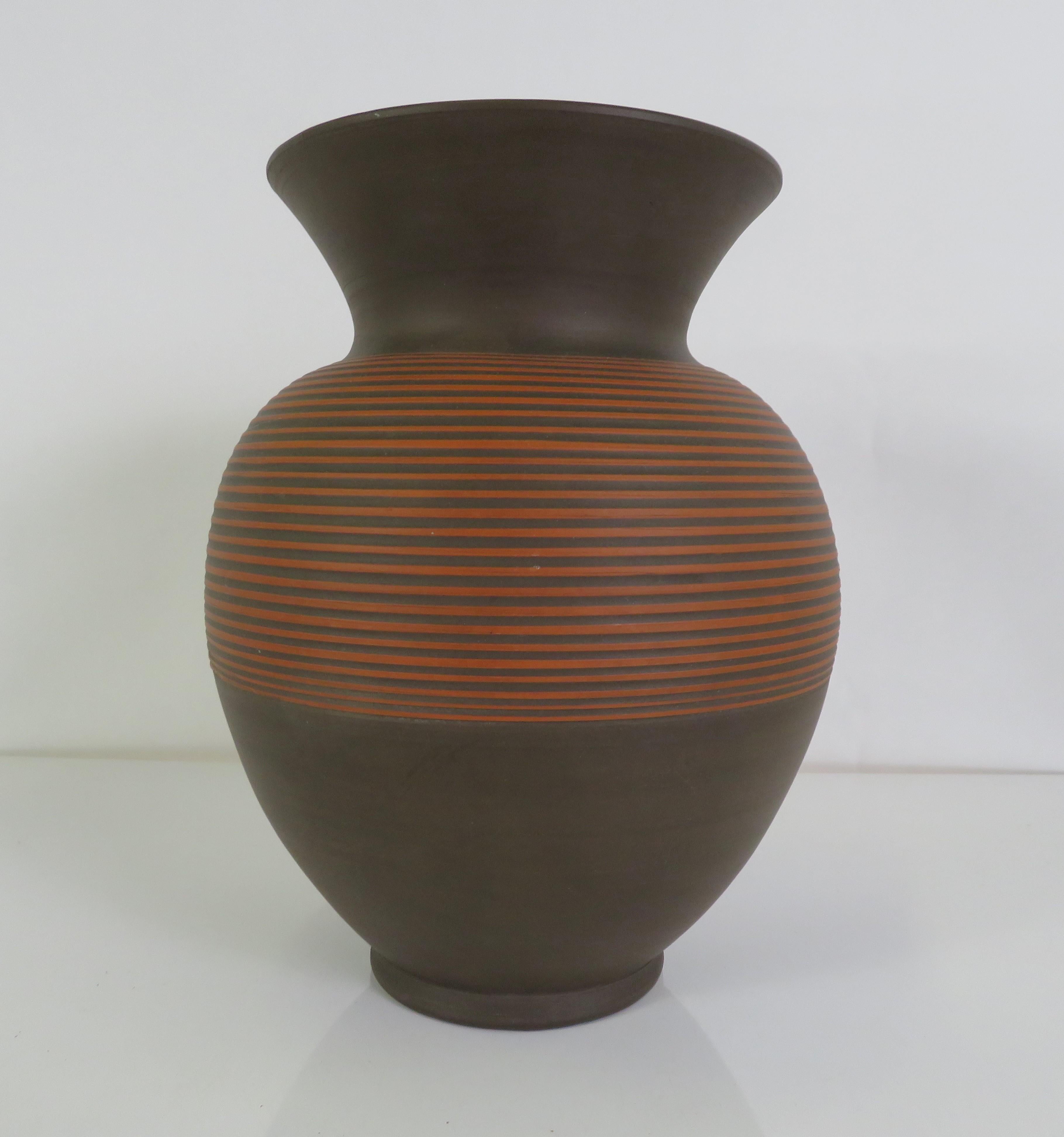 Westdeutsche Mid-Century-Modern-Vase aus Klinker-Keramik, 1960er Jahre (Moderne der Mitte des Jahrhunderts) im Angebot