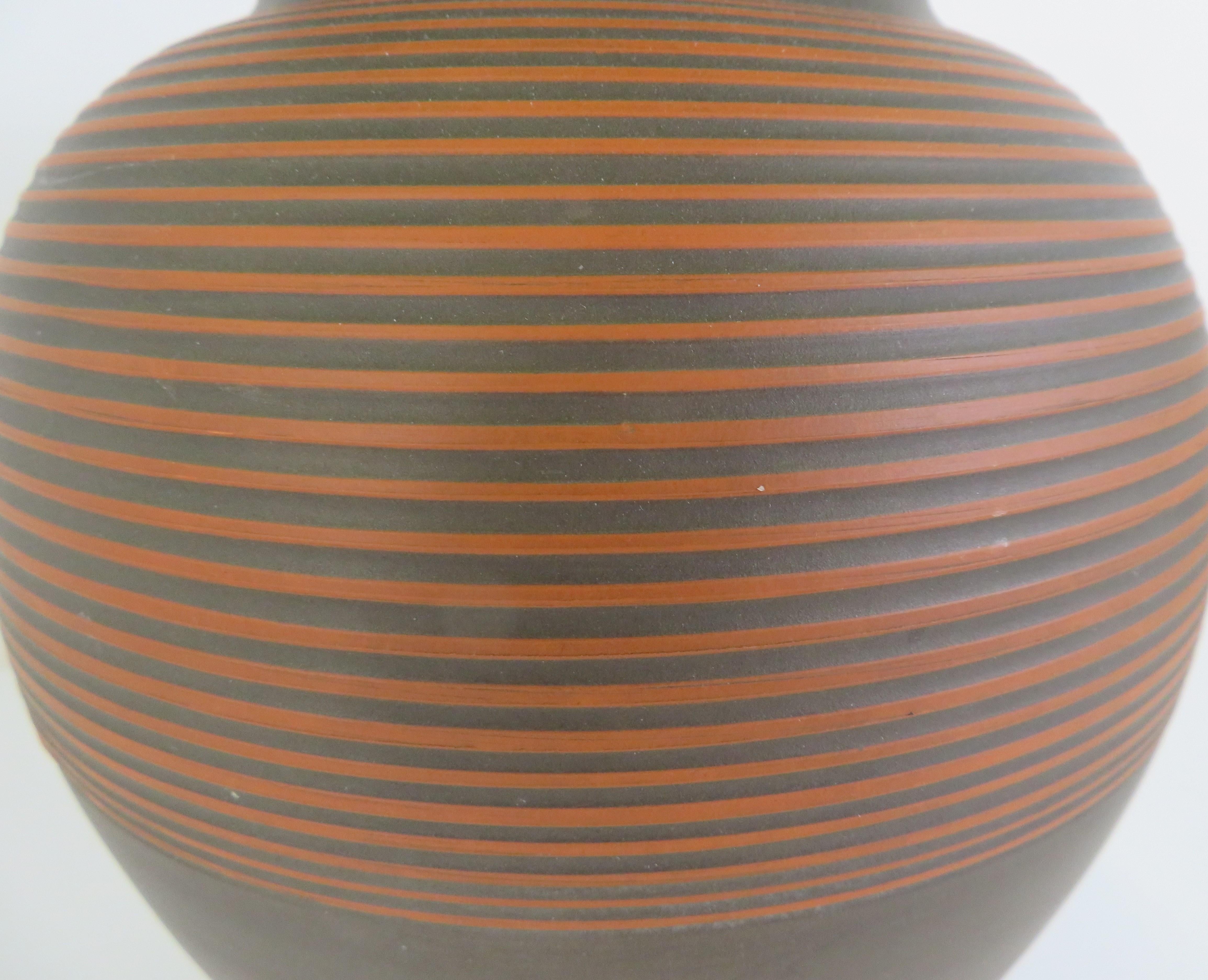Ceramic Mid Century Modern Klinker Pottery West German Vase 1960s For Sale