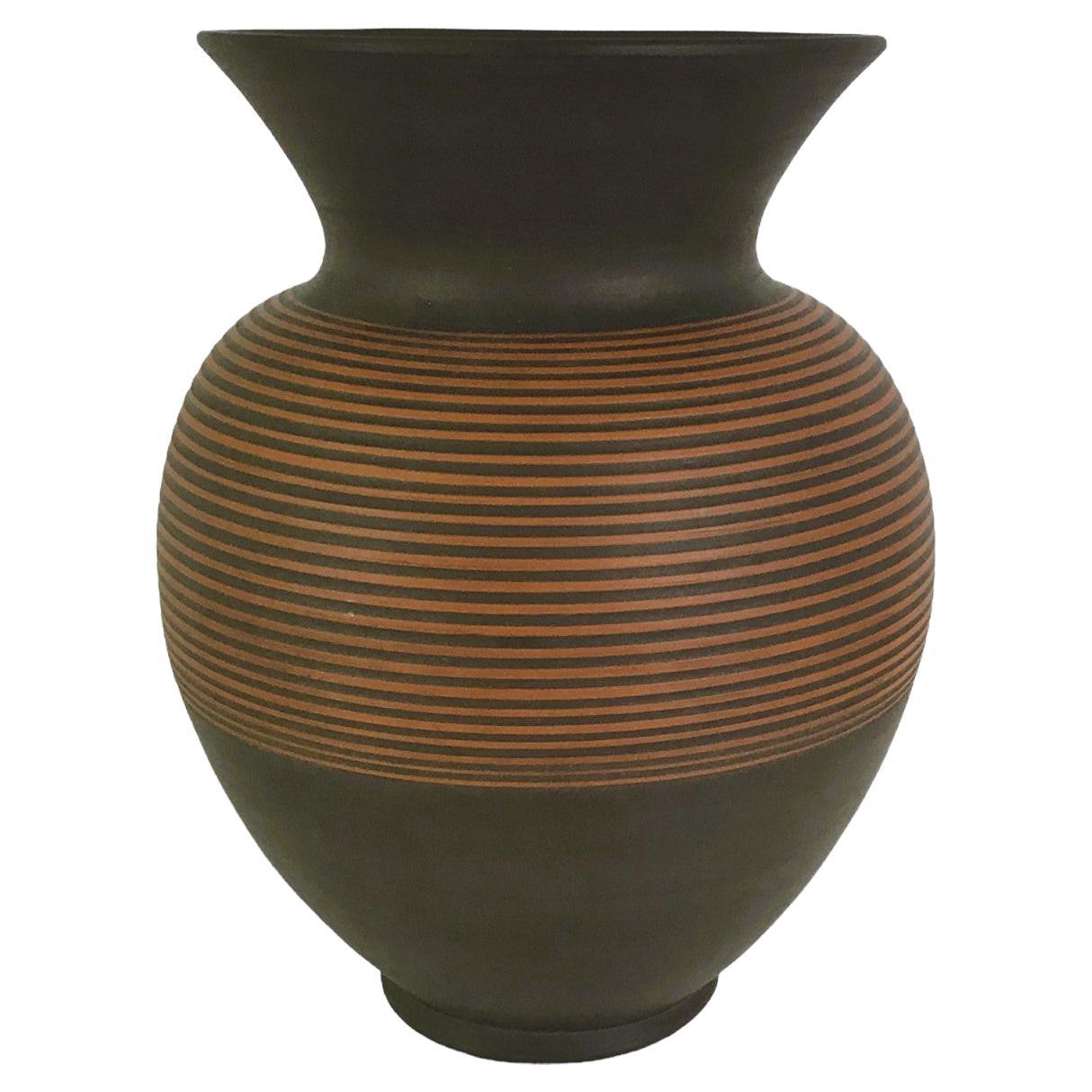 Westdeutsche Mid-Century-Modern-Vase aus Klinker-Keramik, 1960er Jahre