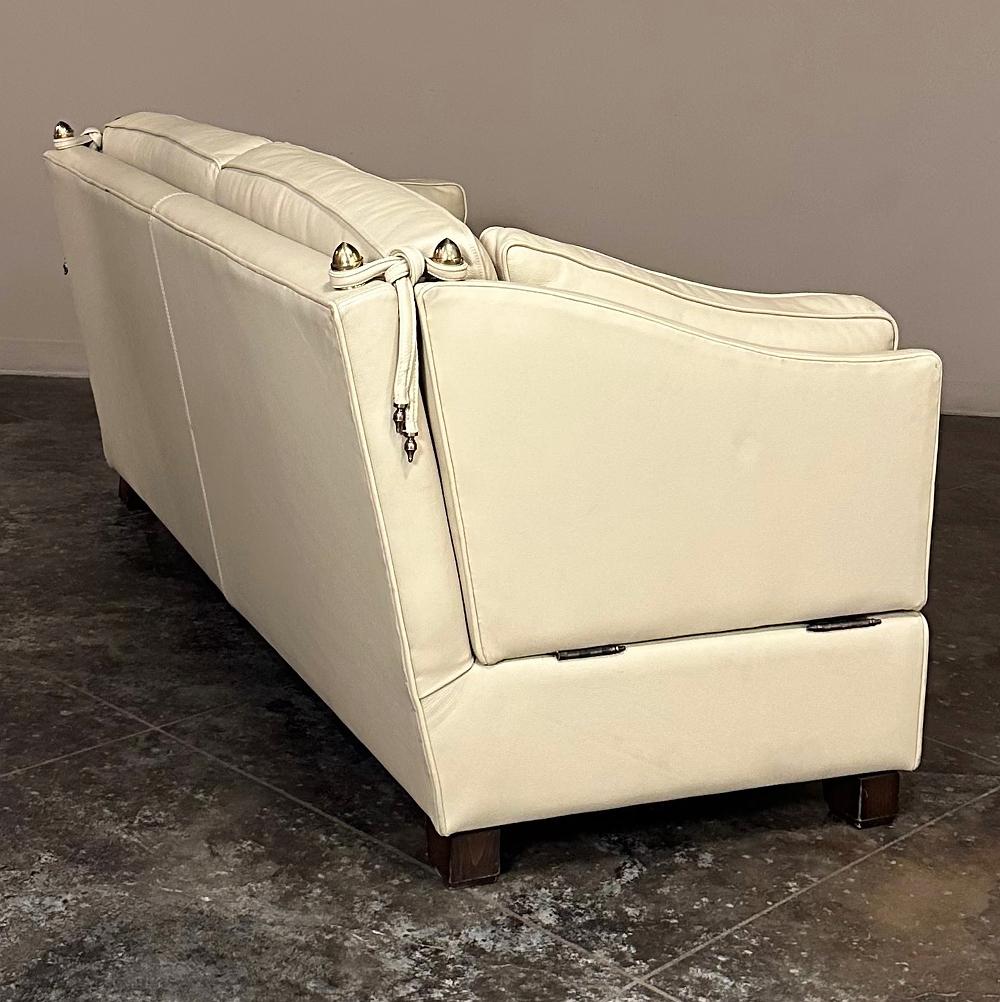 Modernes Knole-Leder-Sofa aus der Jahrhundertmitte (20. Jahrhundert) im Angebot