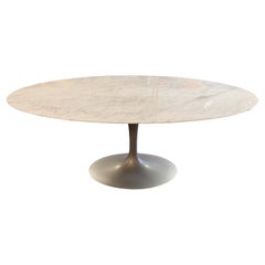 Mid-Century Modern Knoll Oval Marmor Saarinen Tisch Tulpenfuß 1957, Mid-Century Modern