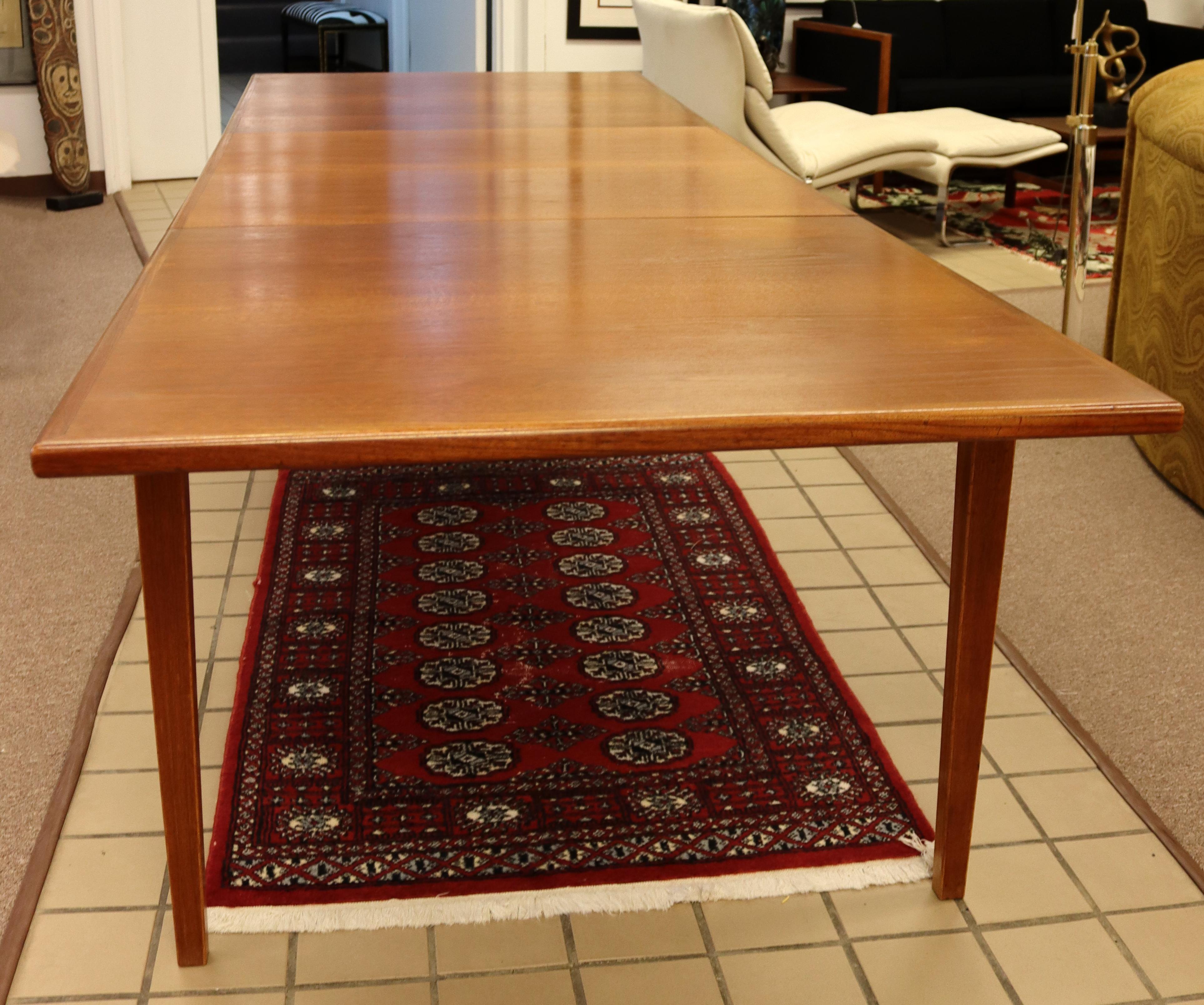 Mid-Century Modern Knoll Bill Stephens Expandable Wood Dining Table 2 Leaves 2