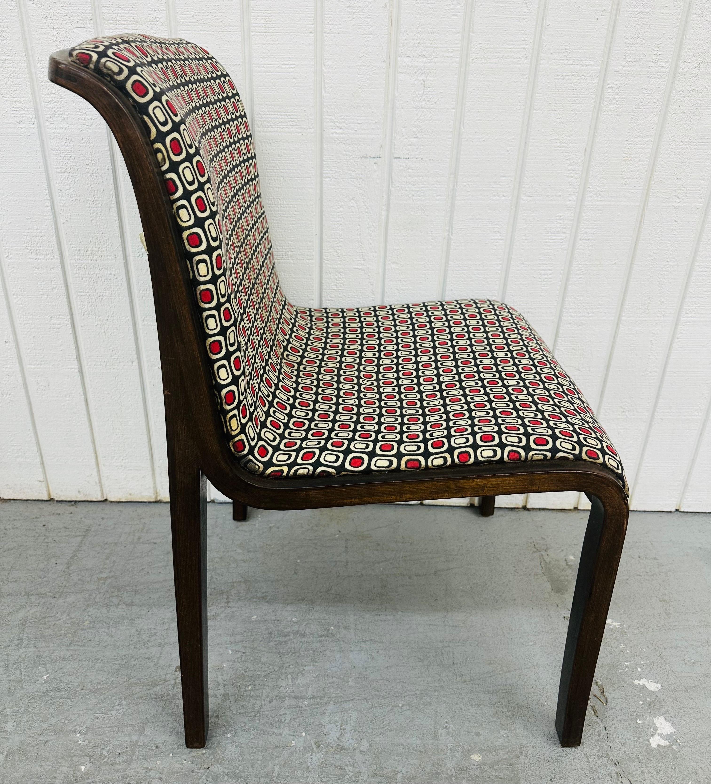 American Mid-Century Modern Knoll Black Walnut Dining Chairs - Set of 4