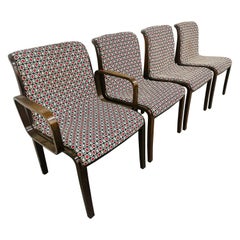 Mid-Century Modern Knoll Black Walnut Dining Chairs - Set of 4