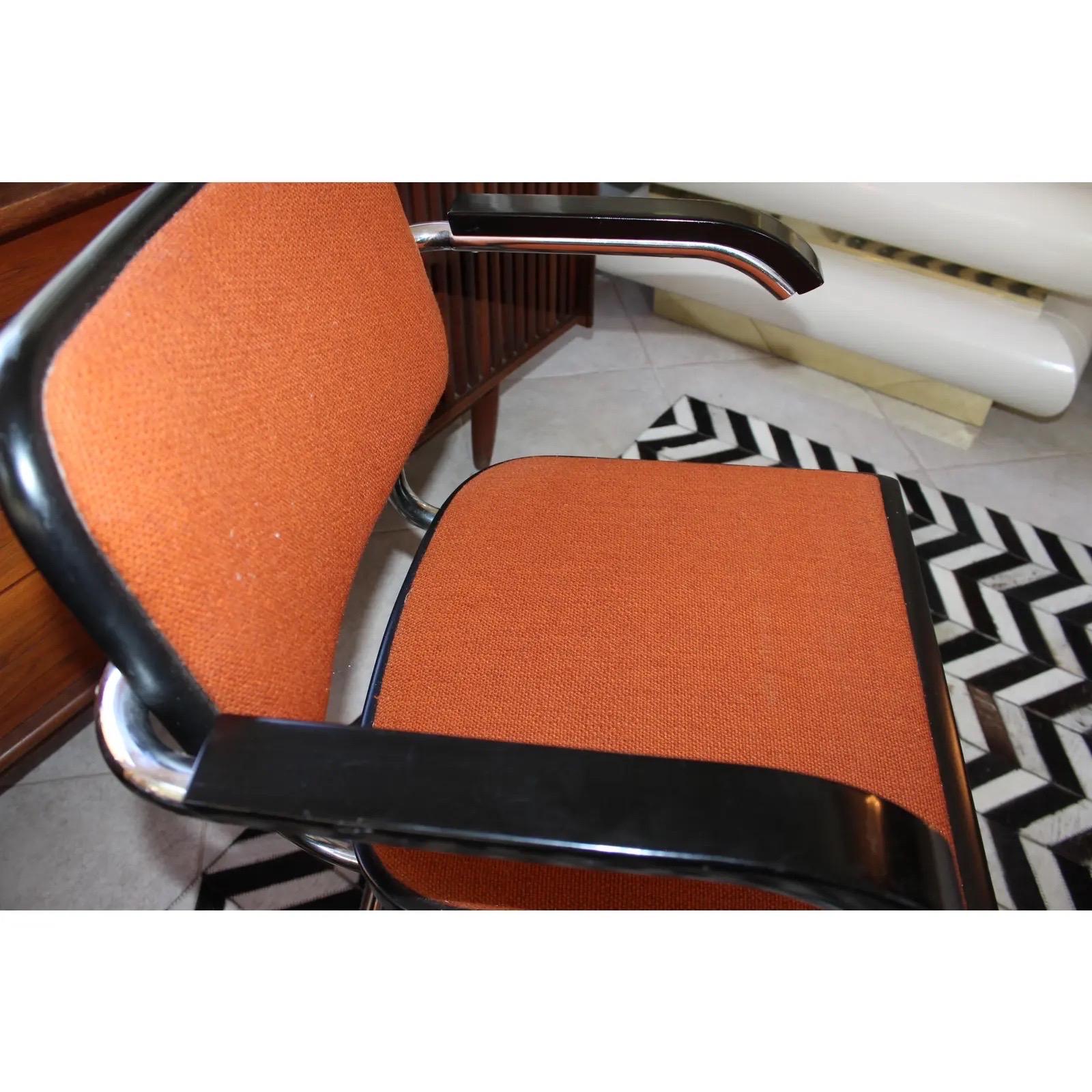 Mid Century Modern Knoll Cesca Armchairs- Set of 2 For Sale 2