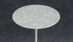 Mid-Century Modern Knoll Eero Saarinen White Tulip Carrara Marble Side Table