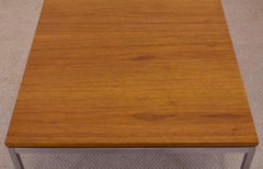 Mid-Century Modern Knoll Furniture Teak and Chrome Square Table