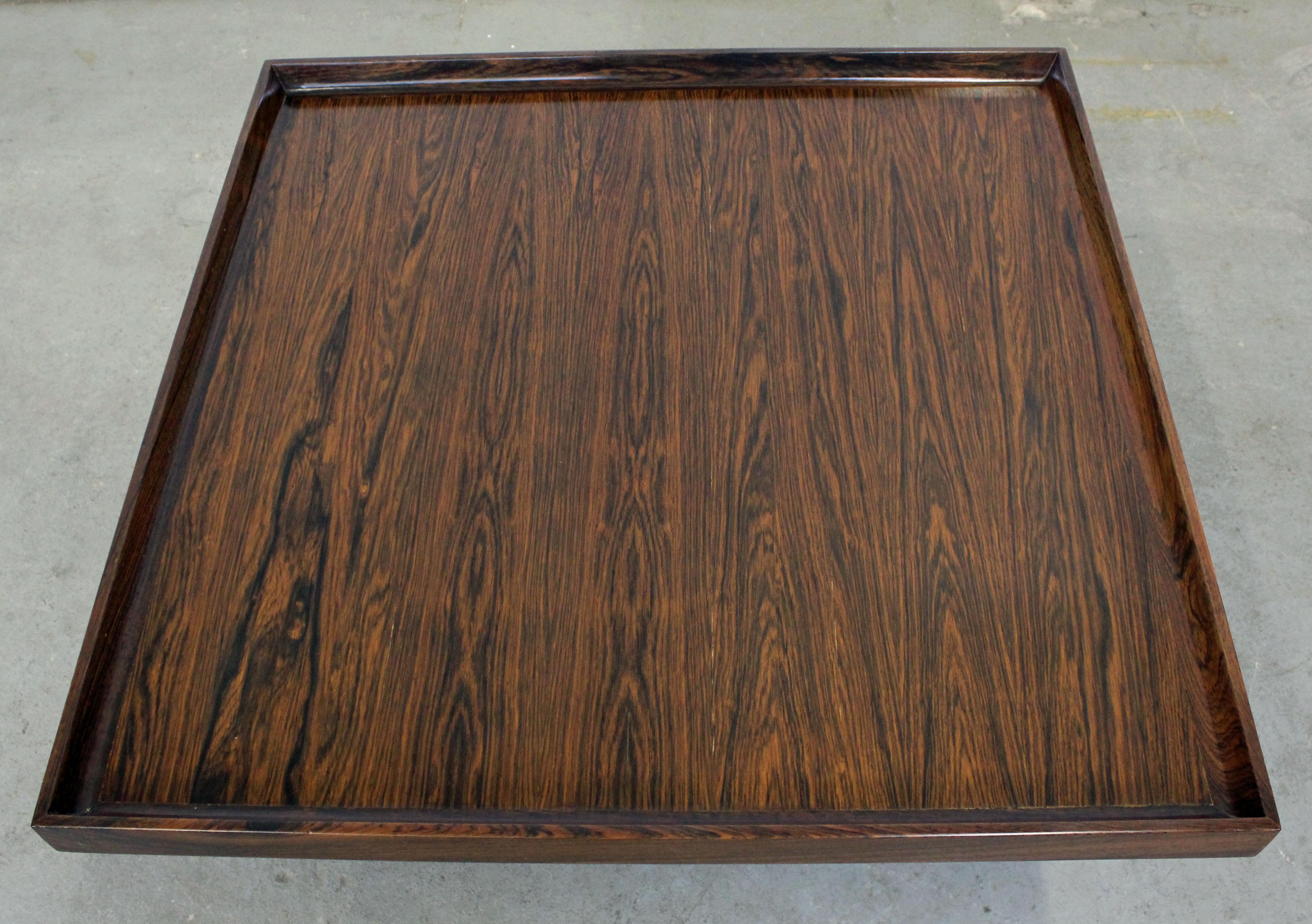 Mid-Century Modern Knoll Rosewood Chrome Coffee or End Table In Good Condition In Wilmington, DE