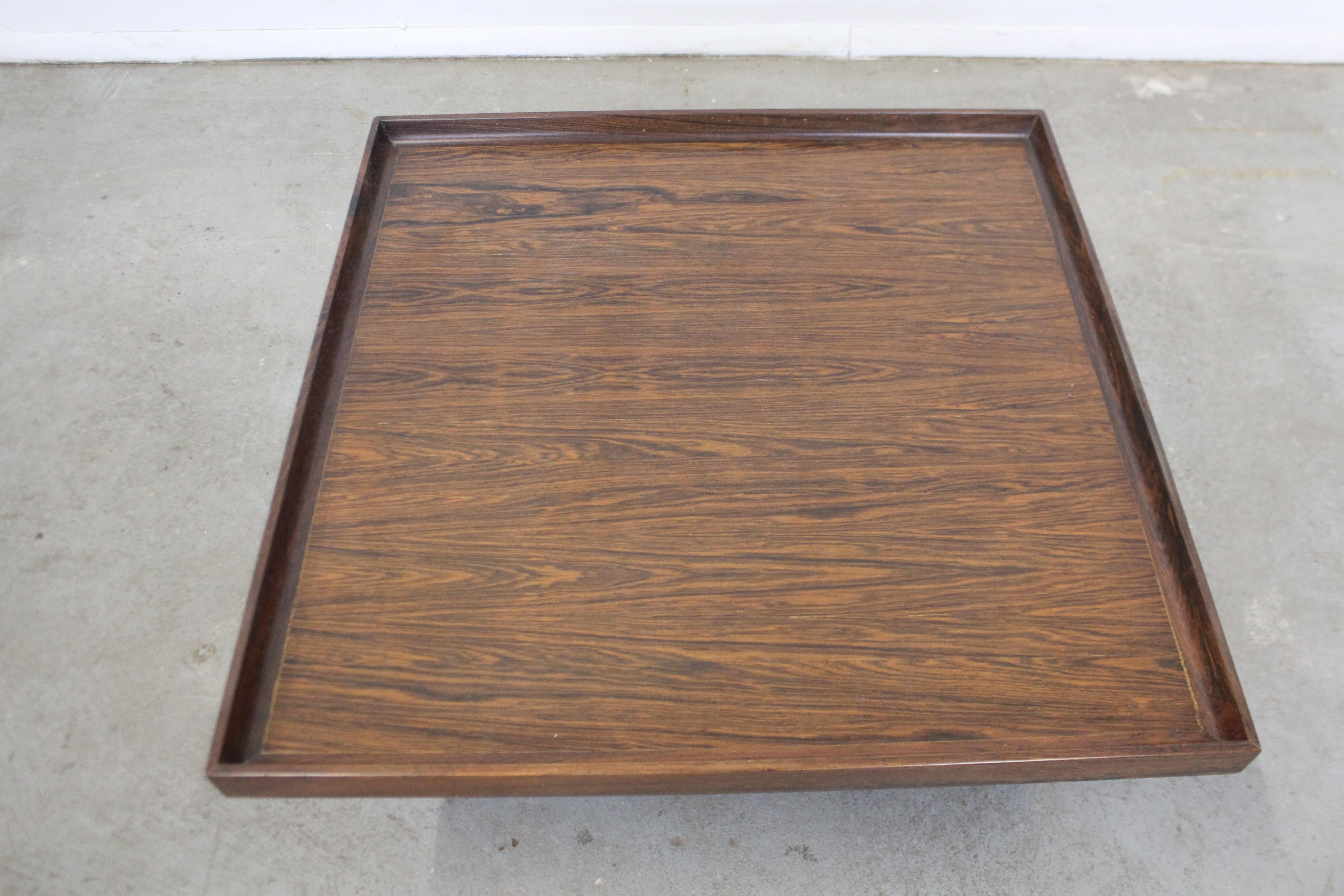 Mid-Century Modern Knoll Rosewood Chrome Coffee or End Table In Good Condition For Sale In Wilmington, DE