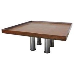 Mid-Century Modern Knoll Rosewood Chrome Coffee or End Table