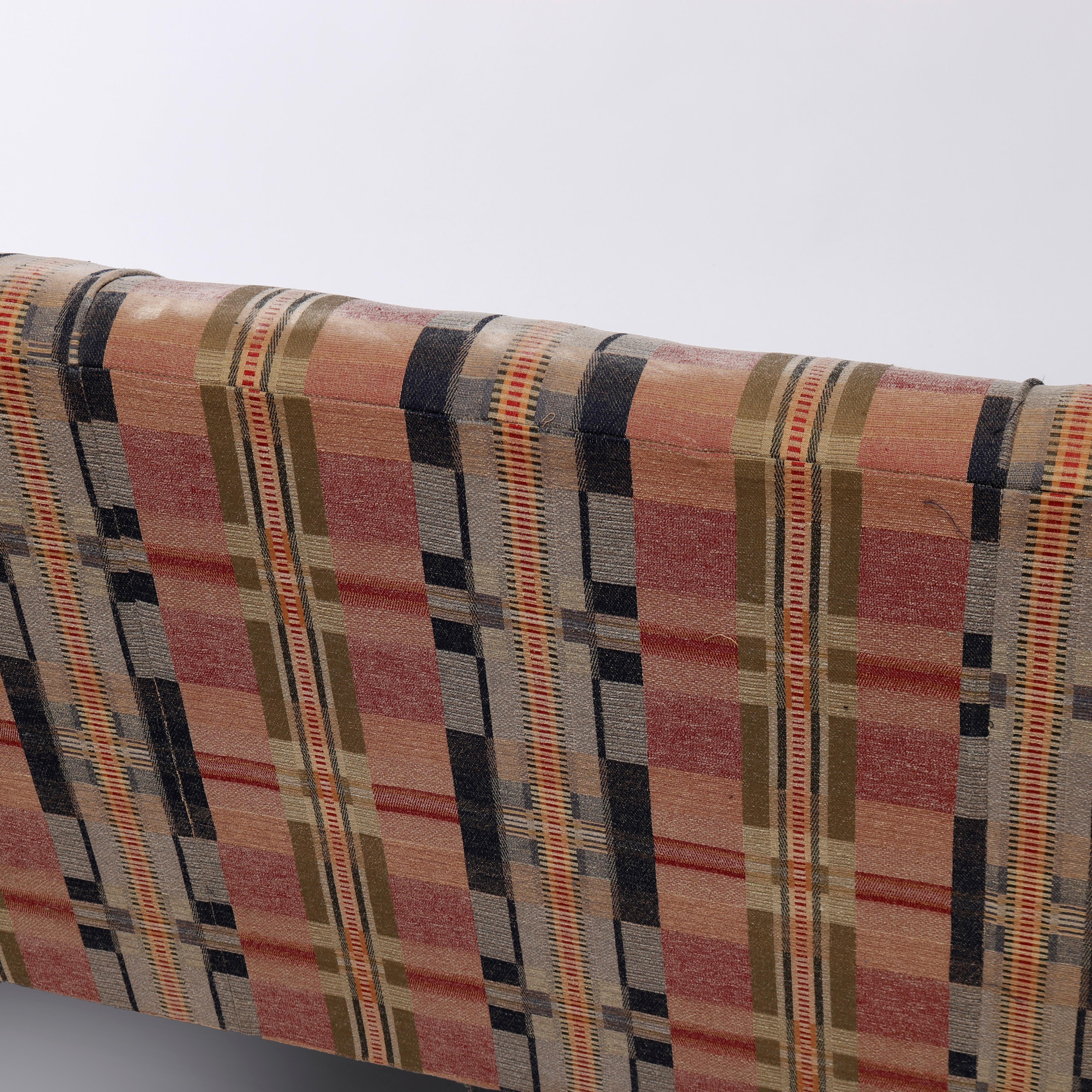 Mid-Century Modern Knoll School Upholstered Chrome Frame Sofa, C1950 4