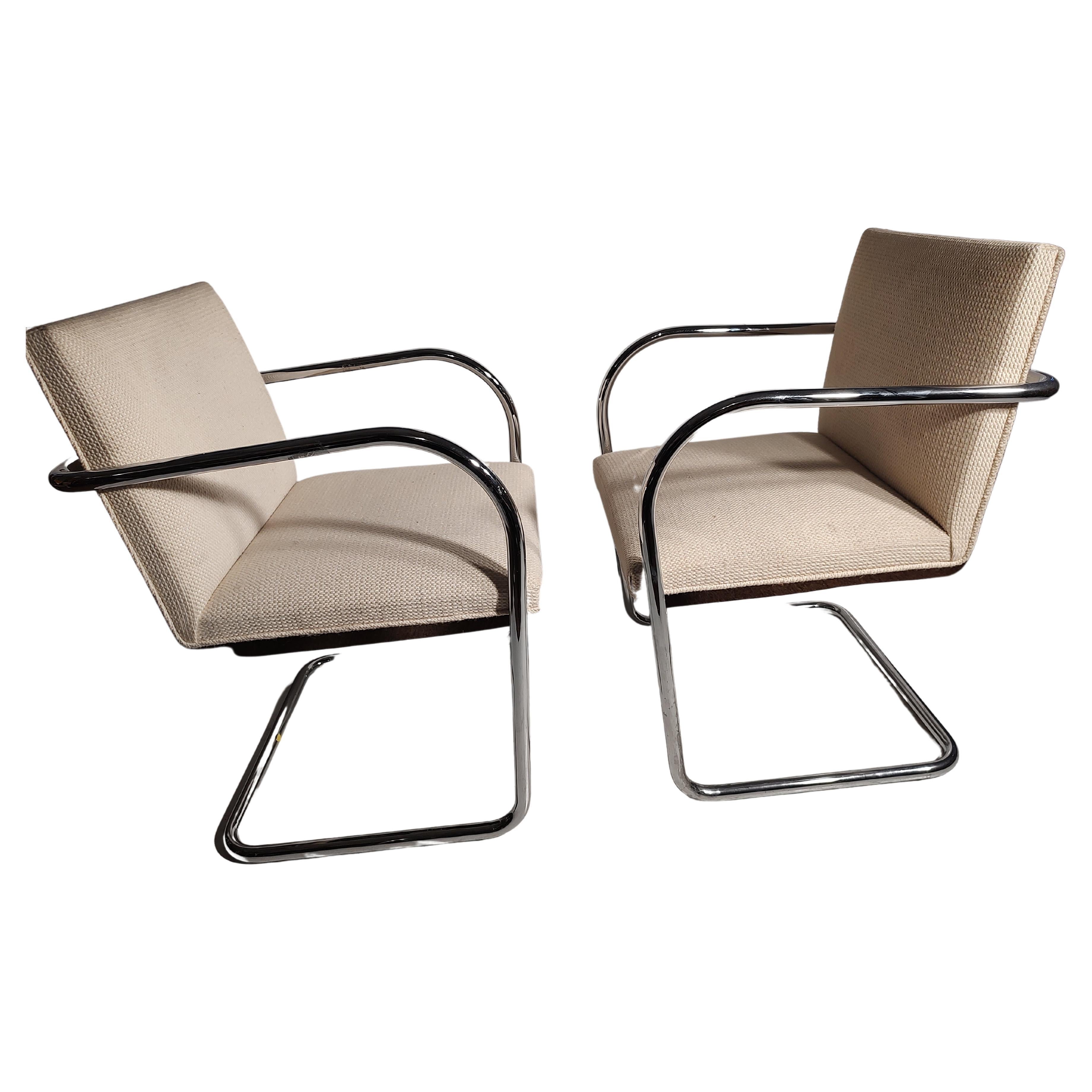 XXIe siècle et contemporain Ensemble de 10 chaises tubulaires Knoll Brno de style mi-siècle moderne Ludwig Mies Van Der Rohe en vente