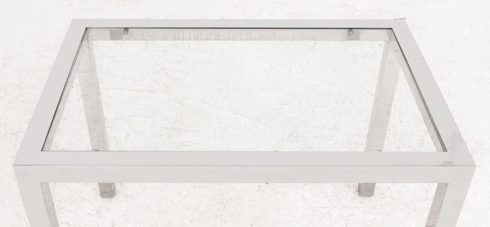 Table basse chromée de style Knoll, mi-siècle moderne Bon état - En vente à New York, NY