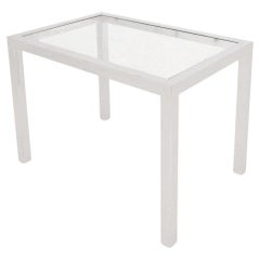 Mesa de centro cromada estilo Knoll moderno de mediados de siglo