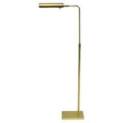 Mid Century Modern Koch & Lowy Brass Pharmacy Reading Adjustable Floor Lamp