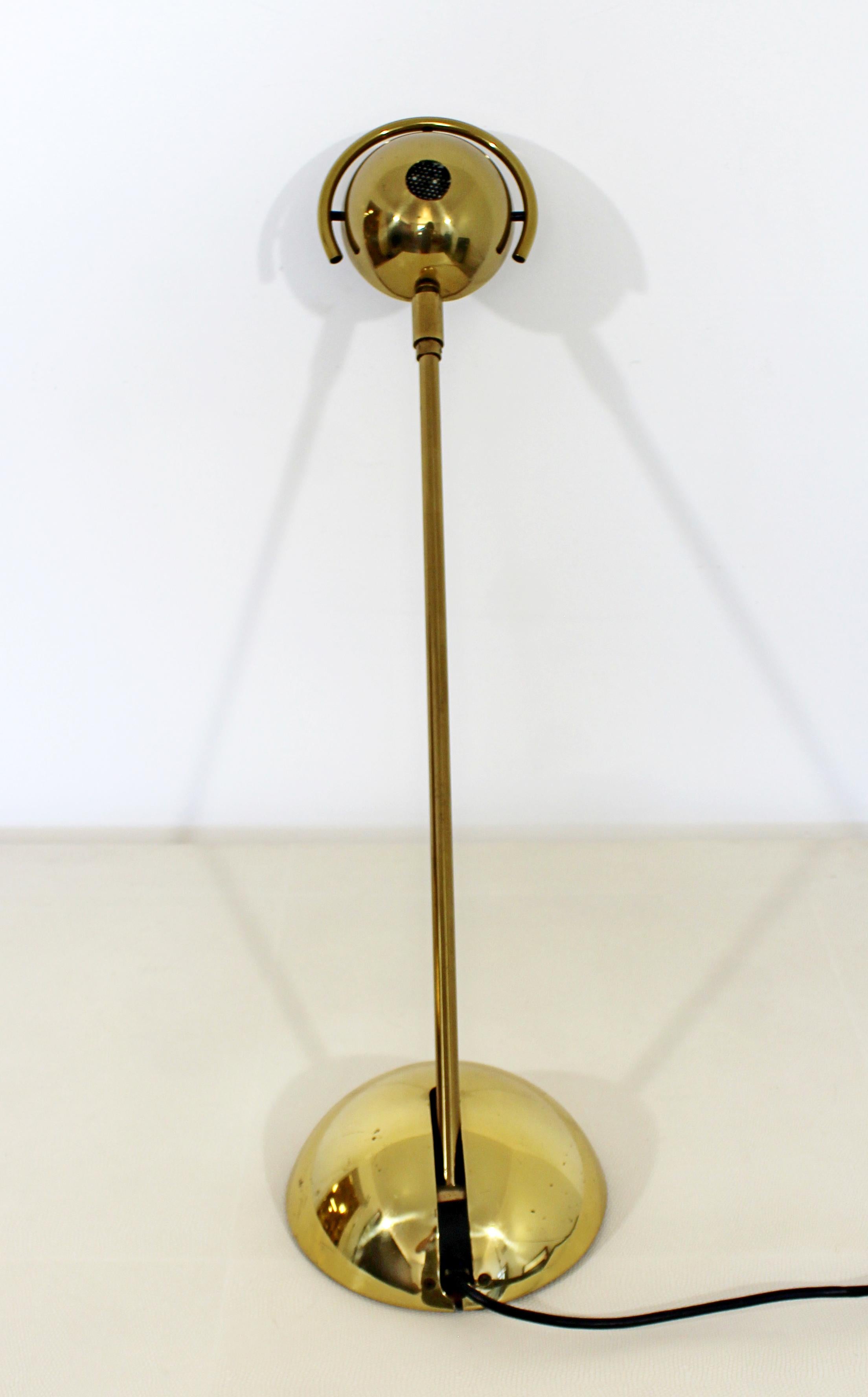 Mid-Century Modern Koch Lowy Inscribed Brass Table Reading Adjustable Lamp 1970s In Good Condition In Keego Harbor, MI