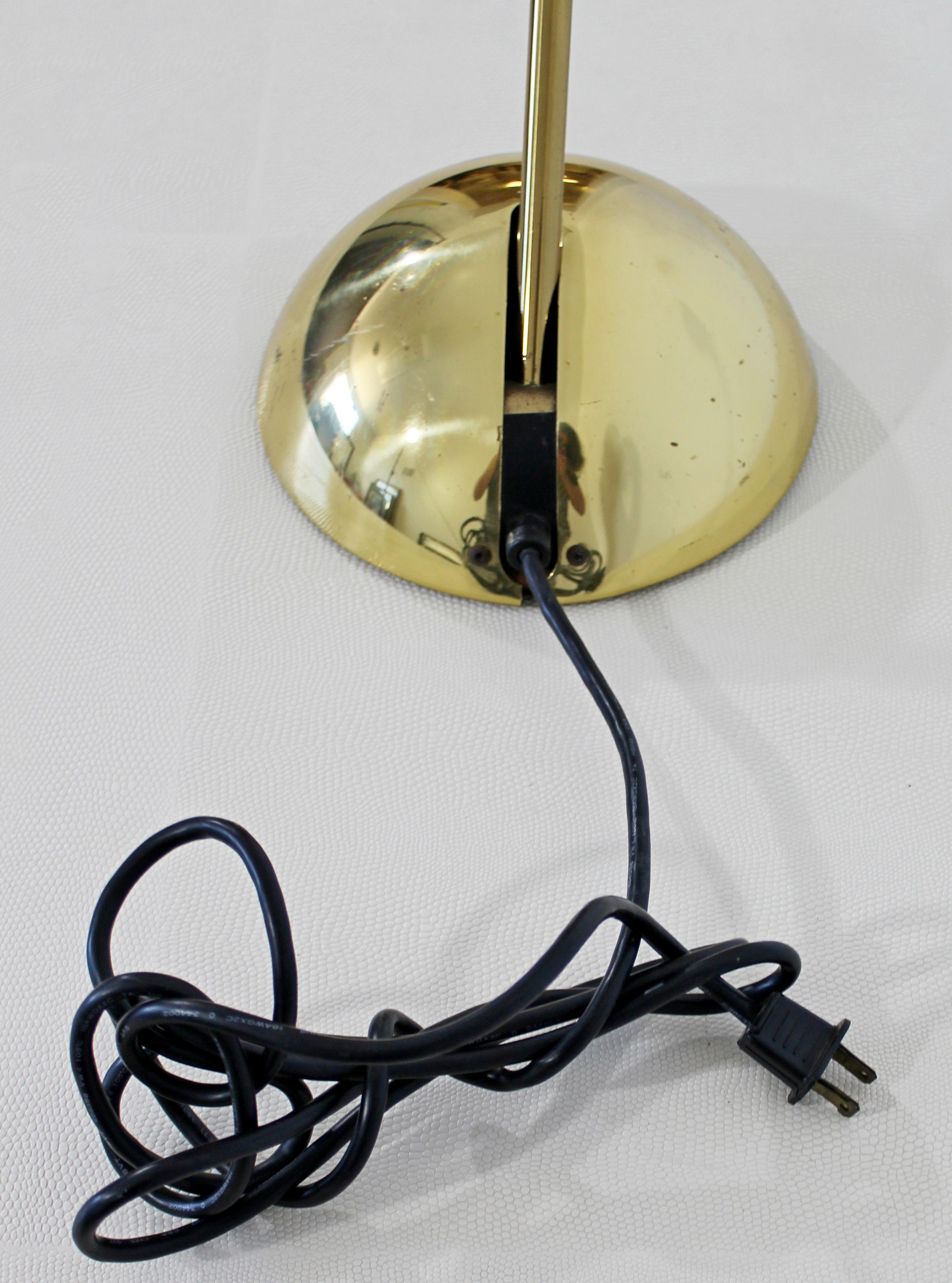 Mid-Century Modern Koch Lowy Inscribed Brass Table Reading Adjustable Lamp 1970s 3