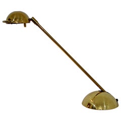Mid-Century Modern Koch Lowy Inscribed Brass Table Reading Adjustable Lamp 1970s