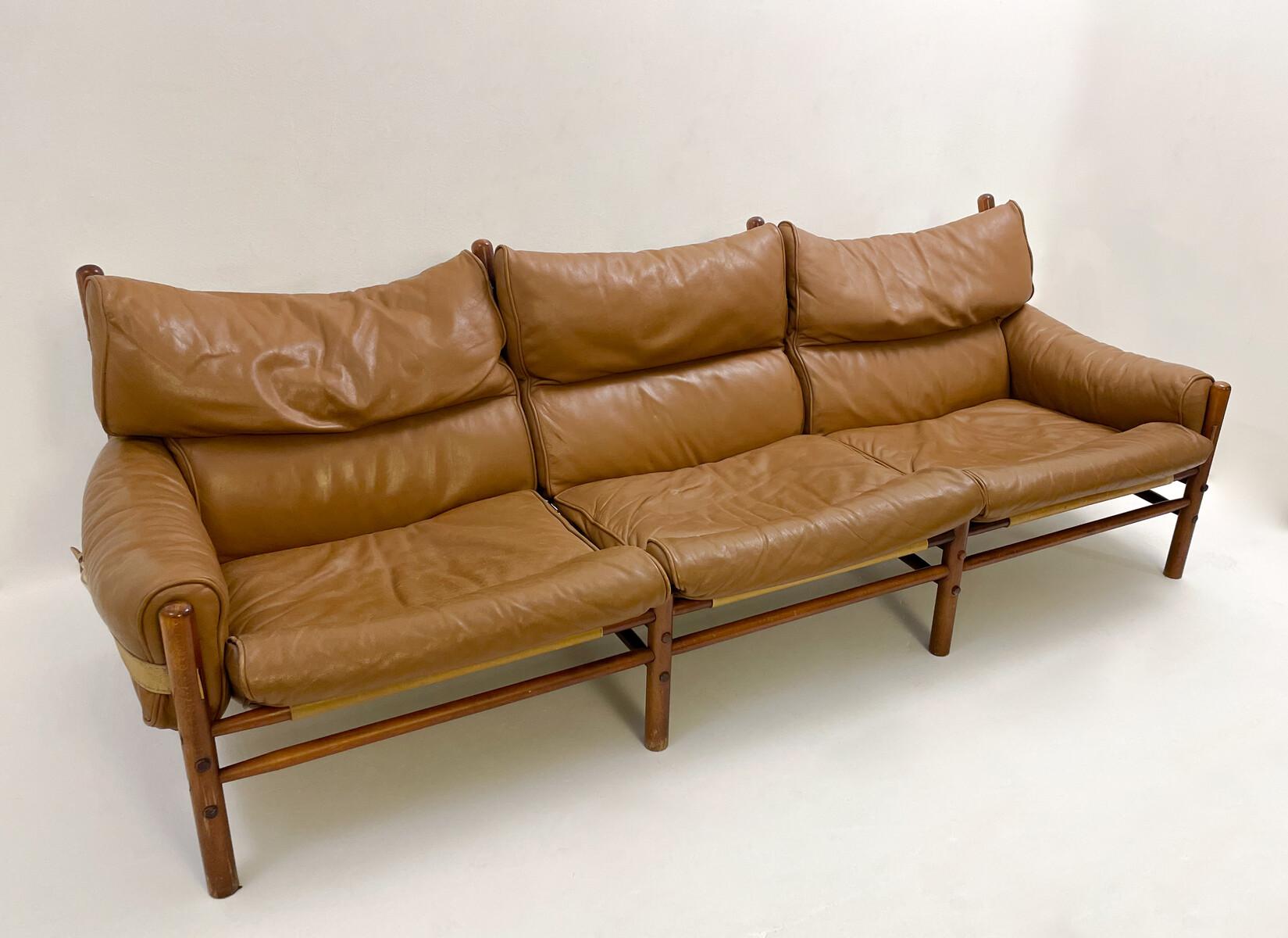 Mid-20th Century Mid-Century Modern Kontiki Three-Seater Sofa by Arne Norell, Sweden, 1960s For Sale