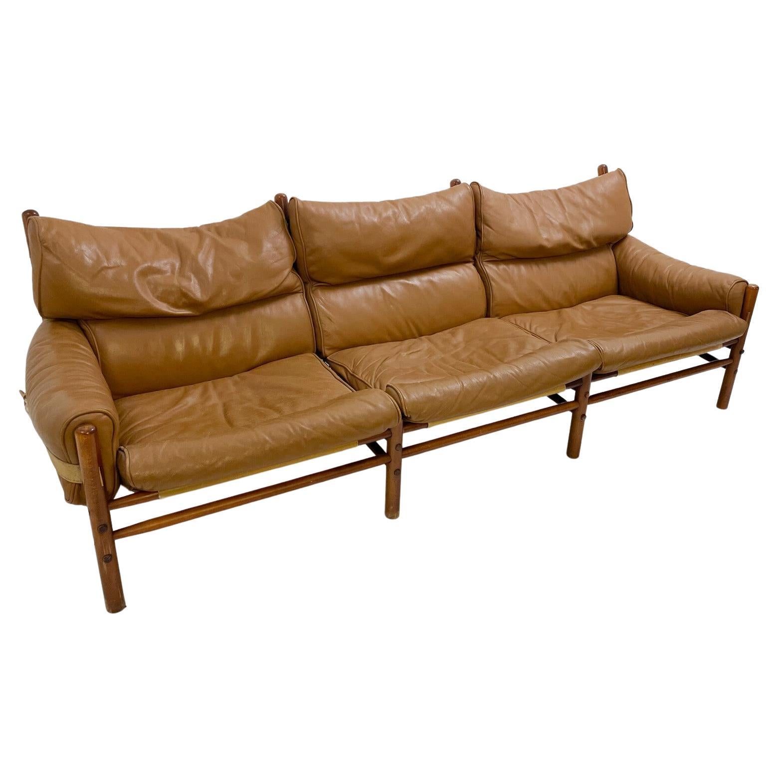 Mid-Century Modern Kontiki Three-Seater Sofa by Arne Norell, Sweden, 1960s For Sale