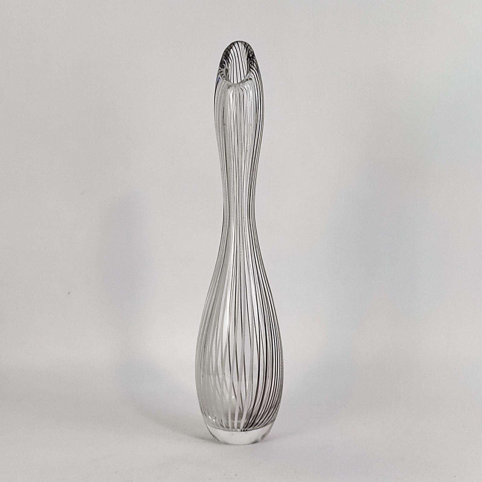 Mid-Century Modern Kosta Boda Glass Vase Designed by Vicke Lindstrand In Excellent Condition For Sale In Bochum, NRW