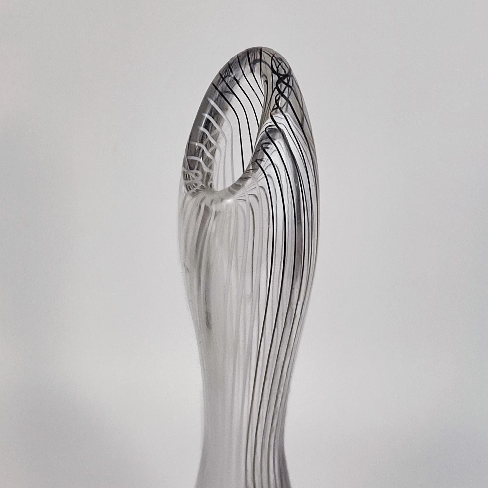 Art Glass Mid-Century Modern Kosta Boda Glass Vase Designed by Vicke Lindstrand For Sale