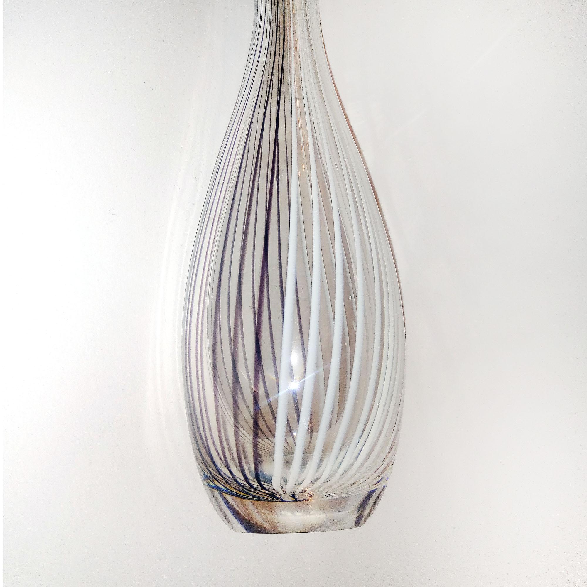 Mid-Century Modern Kosta Boda Glass Vase designed by Vicke Lindstrand 1