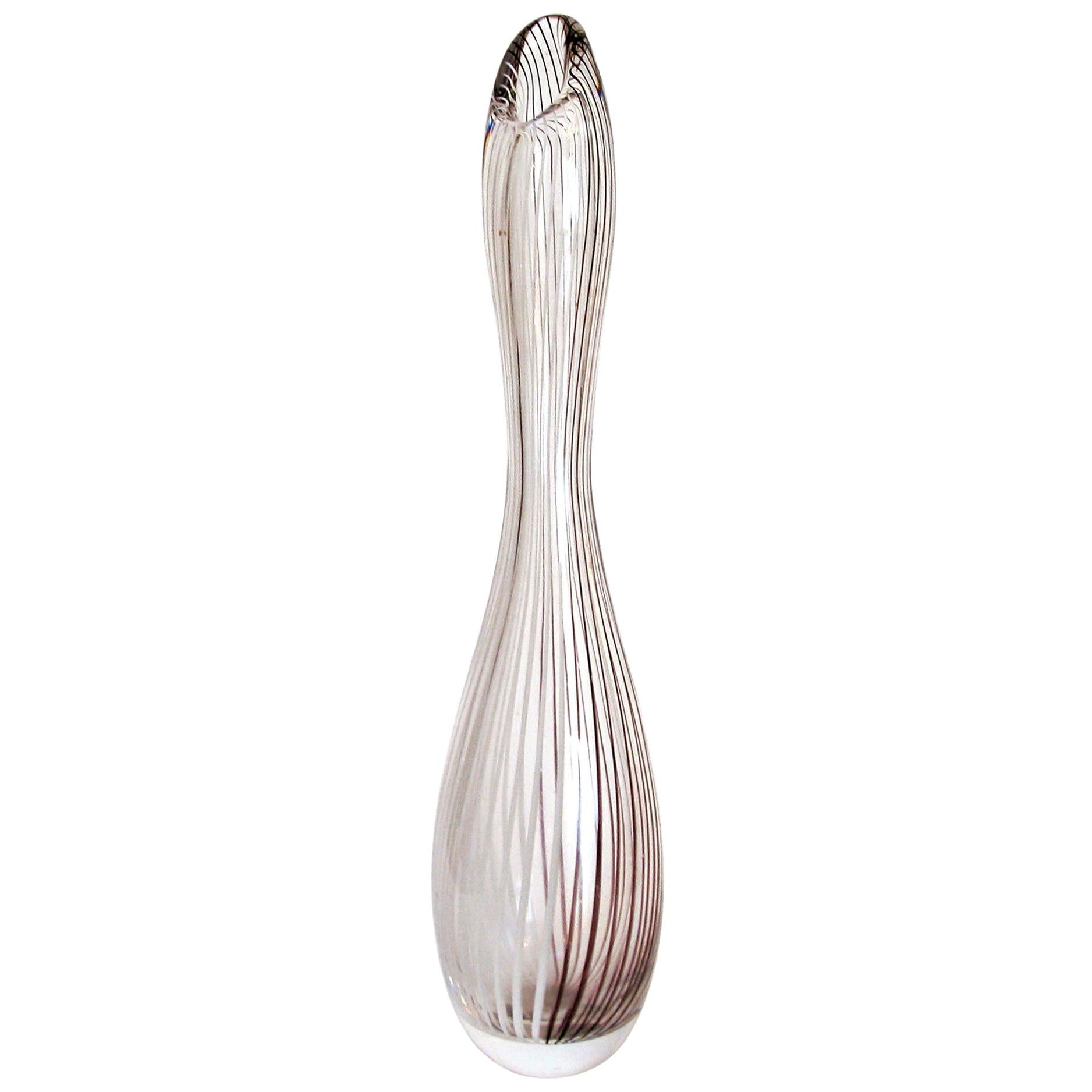 Mid-Century Modern Kosta Boda Glass Vase designed by Vicke Lindstrand