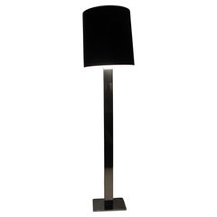 Mid-Century Modern Kovacs Chrome Floor Lamp with Shade Pair Available