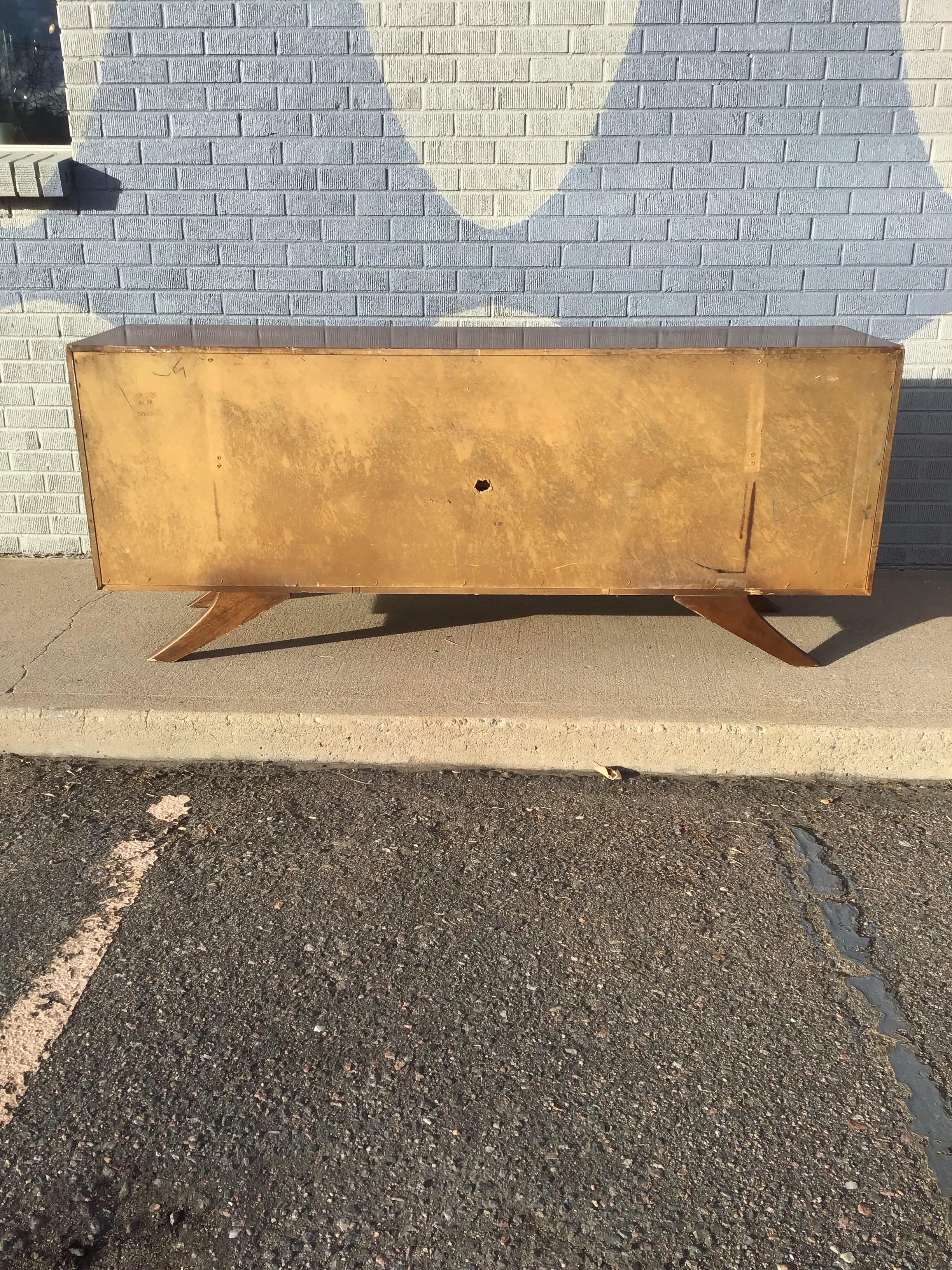 Mid-Century Modern Kroehler 9-Drawer Walnut Credenza, circa 1960s